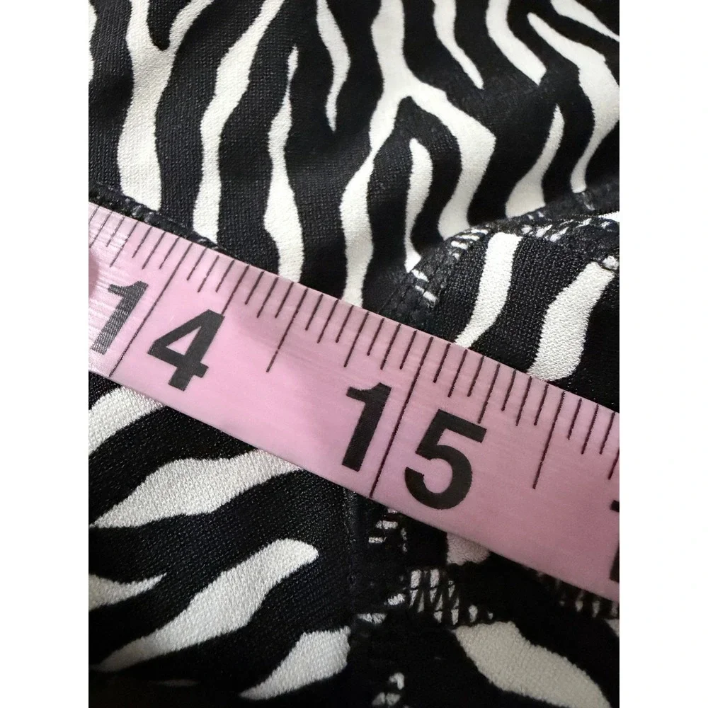 Coolibar Swim Capris Women 3X Black Zebra Deep Water Swim Capris UPF 50+ 03313